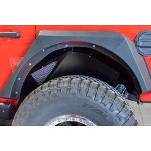 Aluminum Rear Inner Fenders in Black for Jeep Wrangler JL 2018-2025