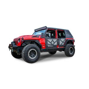 Aluminum Half Doors with Screens Front Pair for Jeep Wrangler JL and Gladiator JT 2018-2025