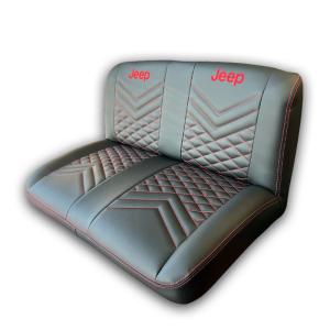 AMCO OEM Style Seat Set For CJ-5 CJ-7 CJ-8 1976-1986 Vinyl Black WRed Stitching 1 AMCO OEM Style Seat Set For CJ-5 CJ-7 CJ-8 1976-1986 Vinyl Black WRed Stitching 1