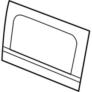 Tinted Window in Black Twill for Passenger Side on Jeep Wrangler JK 2013-2018