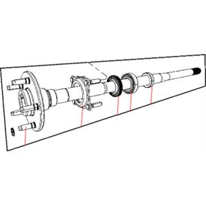 OEM Passenger Side Axle Shaft for Jeep Wrangler JK 2007 2-Door OEM Passenger Side Axle Shaft for Jeep Wrangler JK 2007 2-Door