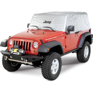 Jeep Logo Cab Cover Silver for Jeep Wrangler JK 2007-2018 2-Door