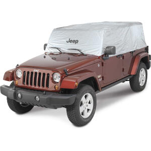 Jeep Logo Cab Cover Silver for Jeep Wrangler JK Unlimited 2007-2018 4-Door