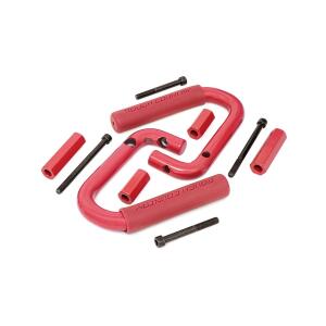 Solid Steel Front Grab Handles in Red for Jeep Wrangler JK 2007-2018 Solid Steel Front Grab Handles in Red for Jeep Wrangler JK 2007-2018