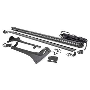 Jeep 50-inch Straight LED Light Bar Upper Windshield Kit w, Single-Row Black ... Jeep 50-inch Straight LED Light Bar Upper Windshield Kit w, Single-Row Black ...