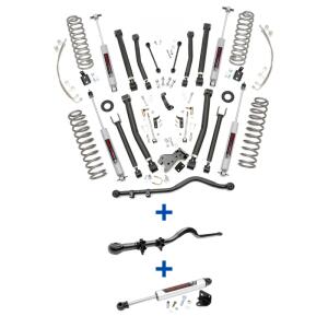6 Inch Lift Kit with Track bar and Steering Stabilizer for Jeep Wrangler JK 2WD 4WD 2007-2018