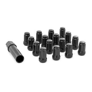 Lug Nut Set M12x1.5 16 Qty Splined Black