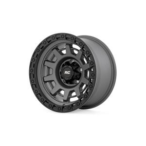 Rough Country 85 Series Wheel One-Piece Gunmetal Gray/Black 15x8 5x4.5 -19mm Rough Country 85 Series Wheel One-Piece Gunmetal Gray/Black 15x8 5x4.5 -19mm