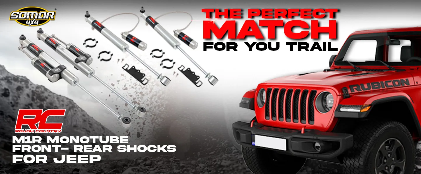 M1R Monotube Front and Rear Shocks for Jeep