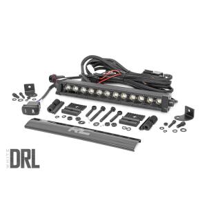 12 Inch Black Series LED Light Bar Single Row Amber DRL