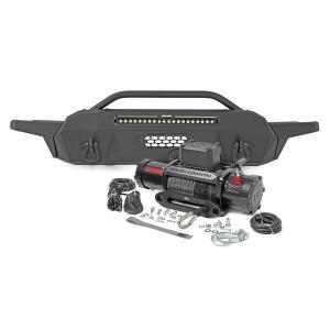 Front Bumper Hybrid 20" Blk LED 12000-Lb Winch Syn Toyota Tacoma 16-23