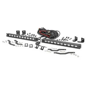LED Light Kit Grille Mount 10" Black Slimline Pair Ford F-150 18-20