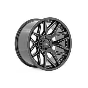 Rough Country 95 Series Wheel Machined One-Piece Gloss Black 20x10 8x170 -19mm