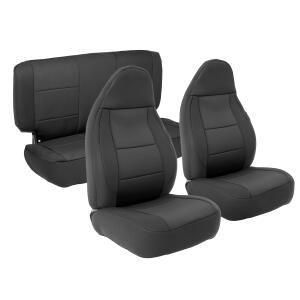 Neoprene Seat Cover Set Front/Rear – Black (03-06 TJ)
