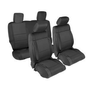 Neoprene Seat Cover Set Front/Rear – Black (07-12 JK)