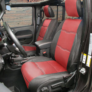 Neoprene Seat Cover Set Front/Rear – Red Gen 2 (2018+ JLU) Neoprene Seat Cover Set Front/Rear – Red Gen 2 (2018+ JLU)
