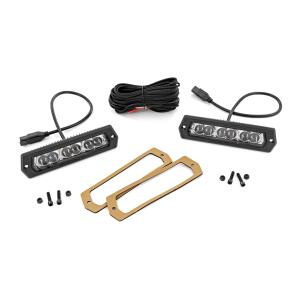 6 Inch Chrome Series LED Lights Flush Mount Pair