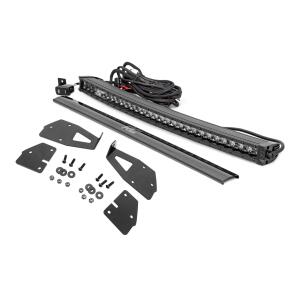 LED Light Kit Grille Mount 30" Black Single Row White DRL Ford Raptor (17-20)