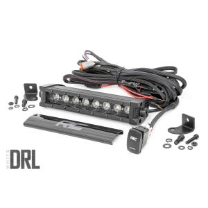 8 Inch Black Series LED Light Bar Single Row Amber DRL