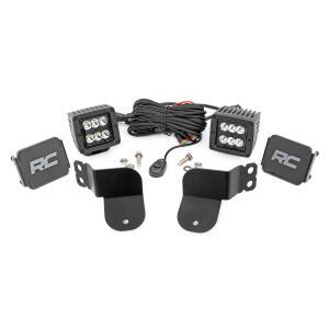 LED Light Kit Cage Mount 2" Black Pair Spot Polaris General XP 4 1000