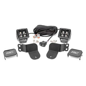 LED Light Kit Cage Mount 2" Black Pair Amber DRL Polaris General XP 4 1000