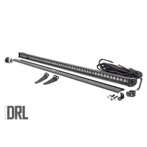 LED Light Kit Lower Windshield 50" Black Single Row White DRL Polaris General XP 4 1000