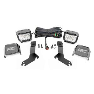LED Light Kit Ditch Mount 3" OSRAM Wide Chevy Silverado 1500 99-06/Tahoe 00-06