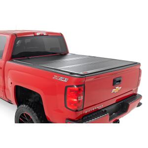Hard Tri-Fold Flip Up Bed Cover 6'7" Bed Rail Cap Chevy/GMC 1500/2500HD/3500HD 14-19