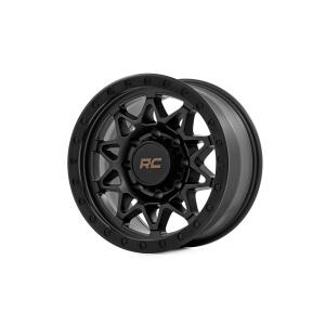 Rough Country 78 Series Wheel Simulated Beadlock Black 18x9 8x170 -12mm