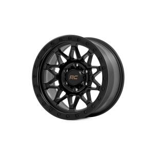 Rough Country 78 Series Wheel Simulated Beadlock Black 17x8.5 6x5.5 +0mm