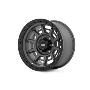 Rough Country 85 Series Wheel Simulated Beadlock Gunmetal Gray/Black 17x9 8x6.5 +0