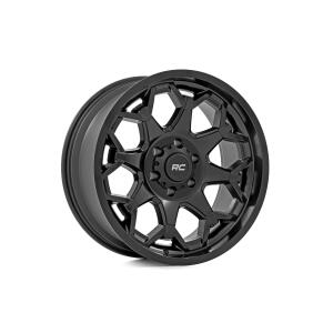 Rough Country 80 Series Wheel One-Piece Semi Gloss Black 20x10 6x135 -19mm