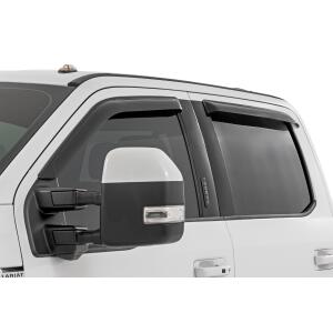 Side Window Deflectors Tape On Rain Guard Ford F-150/Lightning/F-250/F-350/Raptor 15-26