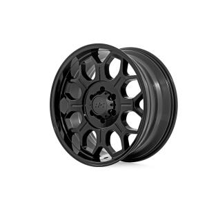 Rough Country 77 Series Wheel One-Piece Semi Gloss Black 20x9 6x135 -12mm