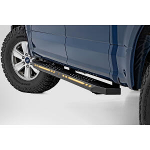 AC2 Running Boards Amber/White Crew Cab Ford F-150/Lightning/F-250/F-350/Raptor 15-26