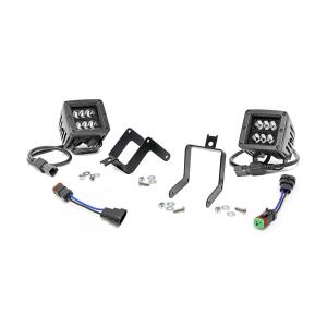 LED Light Kit Fog Mount 2" Black Pair Ford F-250/F-350 Super Duty 11-16