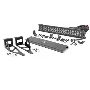 LED Light Kit Bumper Mount 20" Black Dual Row White DRL Ford F-250/F-350 Super Duty 05-07