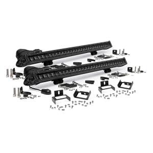 LED Light Kit Grill Mount 30" Black Single Row Pair Ford F-250/F-350 Super Duty 11-16