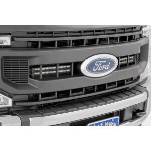 LED Light Kit Grille Mount 10 Inch Black Slimline Ford F-250 Super Duty 20-22
