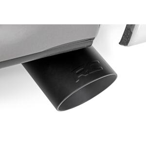 Exhaust Tip Black RC Logo 2.5-3.125 Inch Pipe