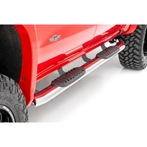 Oval Nerf Steps Stainless Crew Cab Chevy/GMC 1500/2500HD/3500HD 19-26