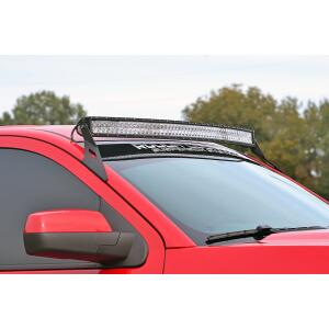 LED Light Mount Upper Windshield 54" Curved Chevy/GMC 2500HD/3500HD 15-19