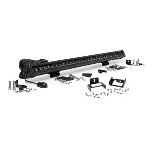 LED Light Kit Grill Mount 30" Black Single Row Ford F-250/F-350 Super Duty 11-16