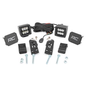 LED Light Kit "A" Pillar Mount 2" Black Pair Spot Polaris RZR PRO XP