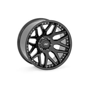 Rough Country 95 Series Wheel One-Piece Gloss Black 20x10 8x6.5 -19mm