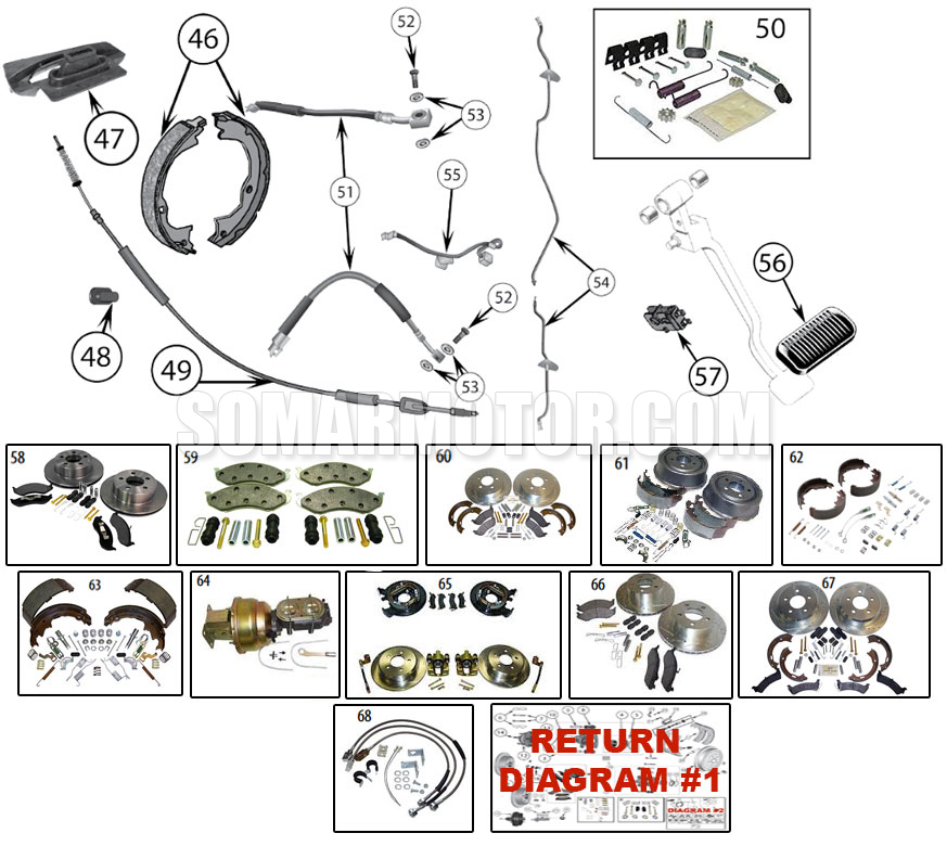 Diagram Brake Parts - Wrangler TJ (Continued) | Somar Motor LLC