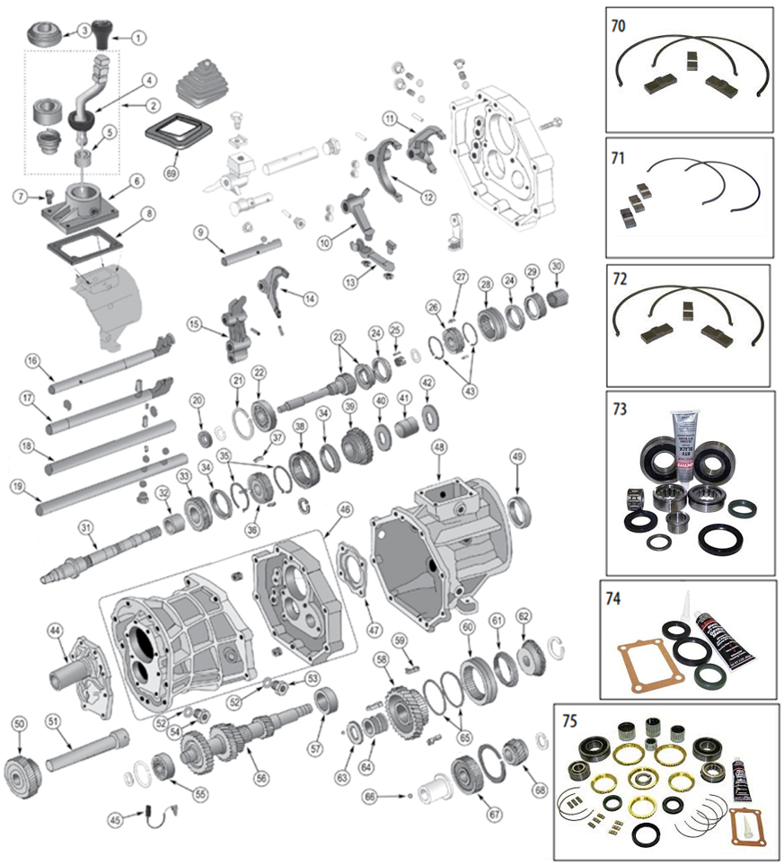 Diagram Transmission Parts - AX15 | Somar Motor LLC