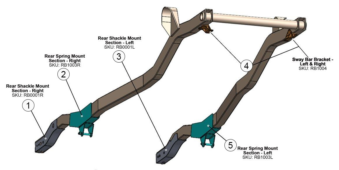 Frameworks Diagrams Parts - Jeep CJ-7 (1976-1985)